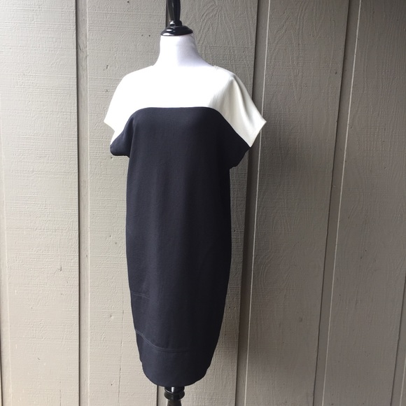 Vince Dresses & Skirts - Vince Loose Mini Cream, Black Boho Shift Dress